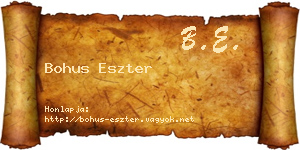 Bohus Eszter névjegykártya